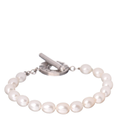Tiffany Sterling Silver Pearl Toggle Bracelet 3 of 4