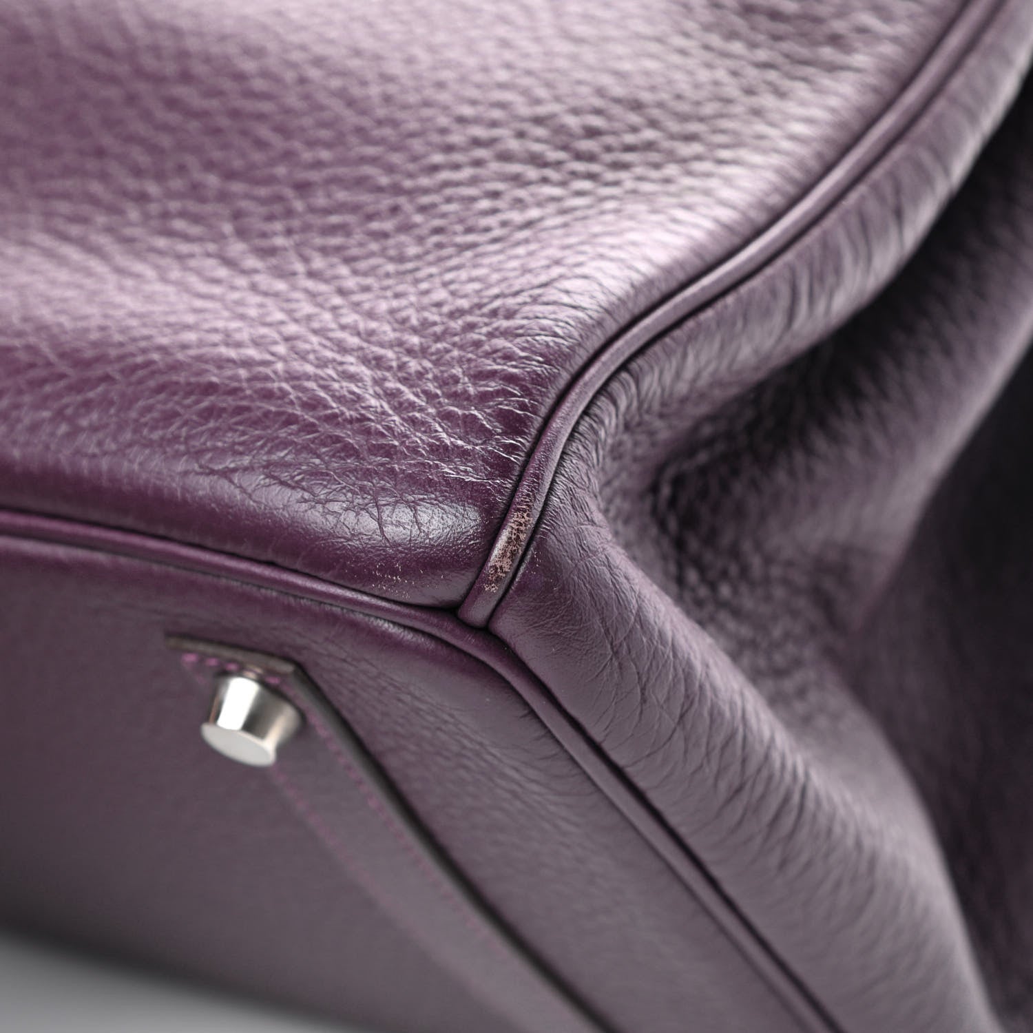 Hermes Taurillon Clemence Birkin 35 Raisin 35 of 44
