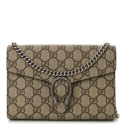 Gucci GG Supreme Monogram Mini Dionysus Chain Wallet Beige Taupe 1 of 10