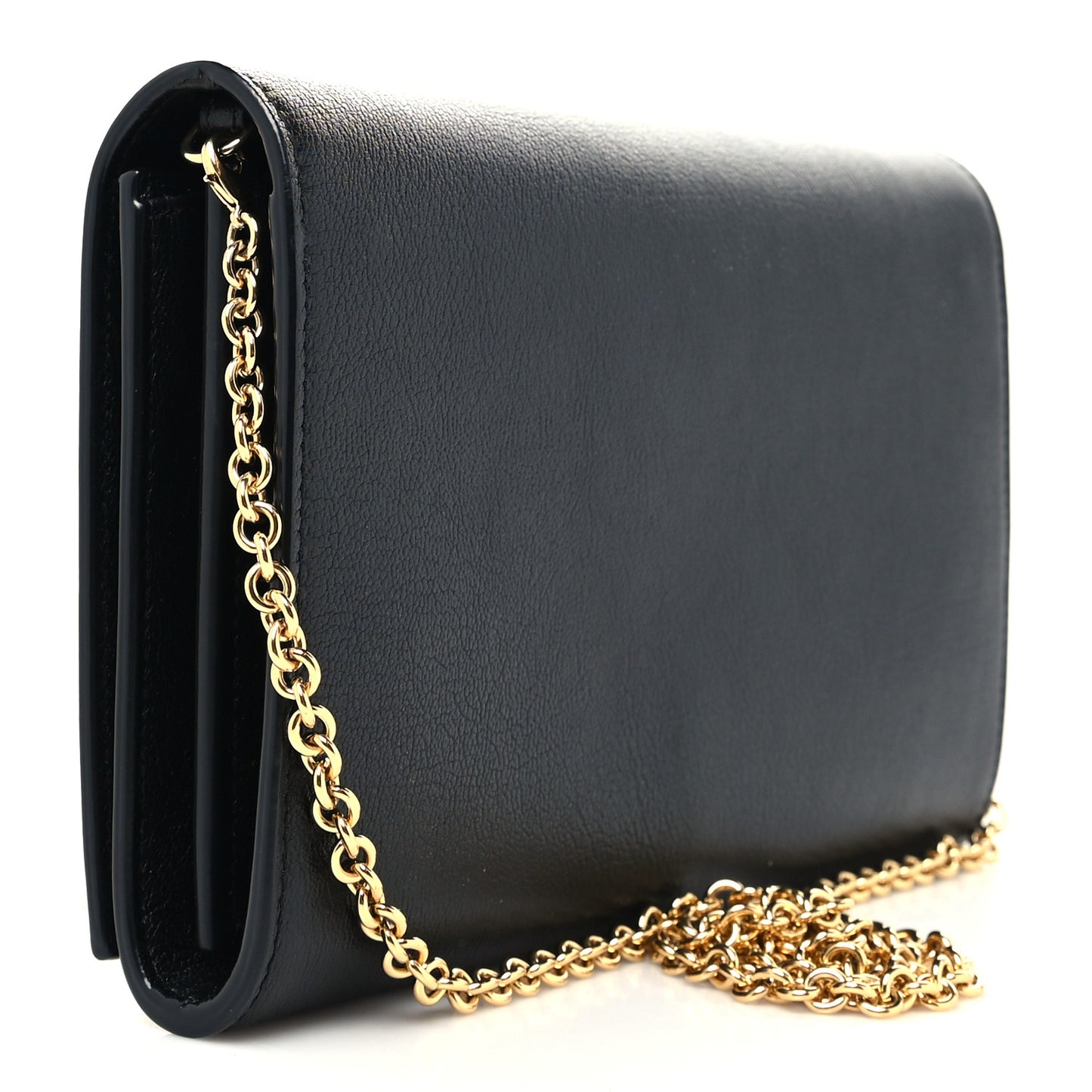 Calfskin Monogram Belle de Jour Chain Clutch Black