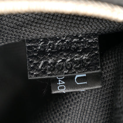 Gucci Monogram Jumbo GG Textured Dollar Calfskin Web Belt Bag Black 7 of 12