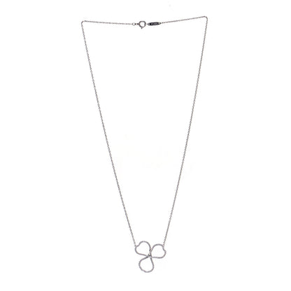 Tiffany Platinum Diamond Large Paper Flowers Pendant Necklace 2 of 5