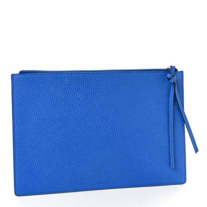 Gucci Pebbled Calfskin Tiger Print Zip Clutch Dark Sky 3 of 9