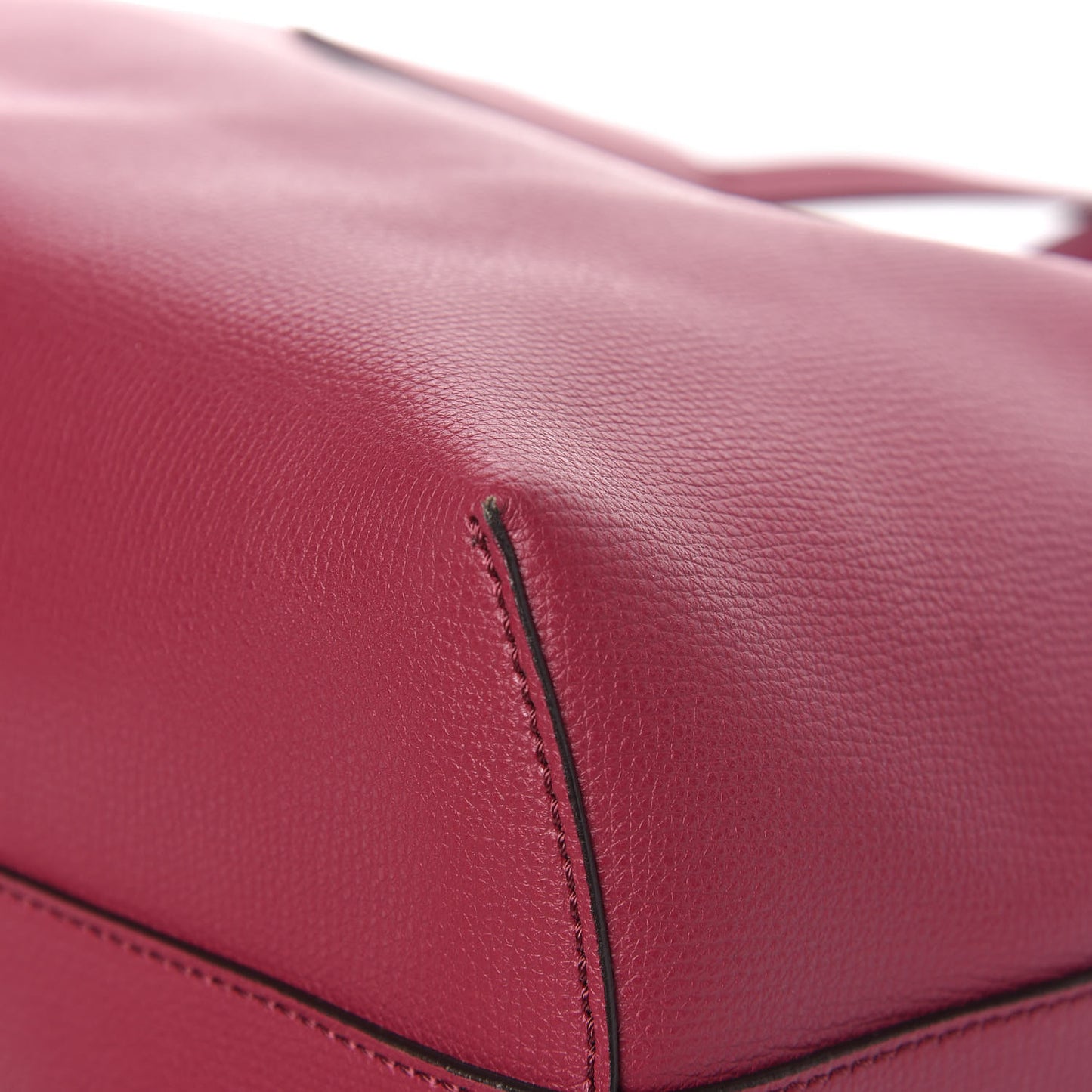 Vitello Vienna Enamel F is Fendi Shopping Tote Black Cherry Taupe