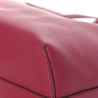 Fendi Vitello Vienna Enamel F is Fendi Shopping Tote Black Cherry Taupe 13 of 13