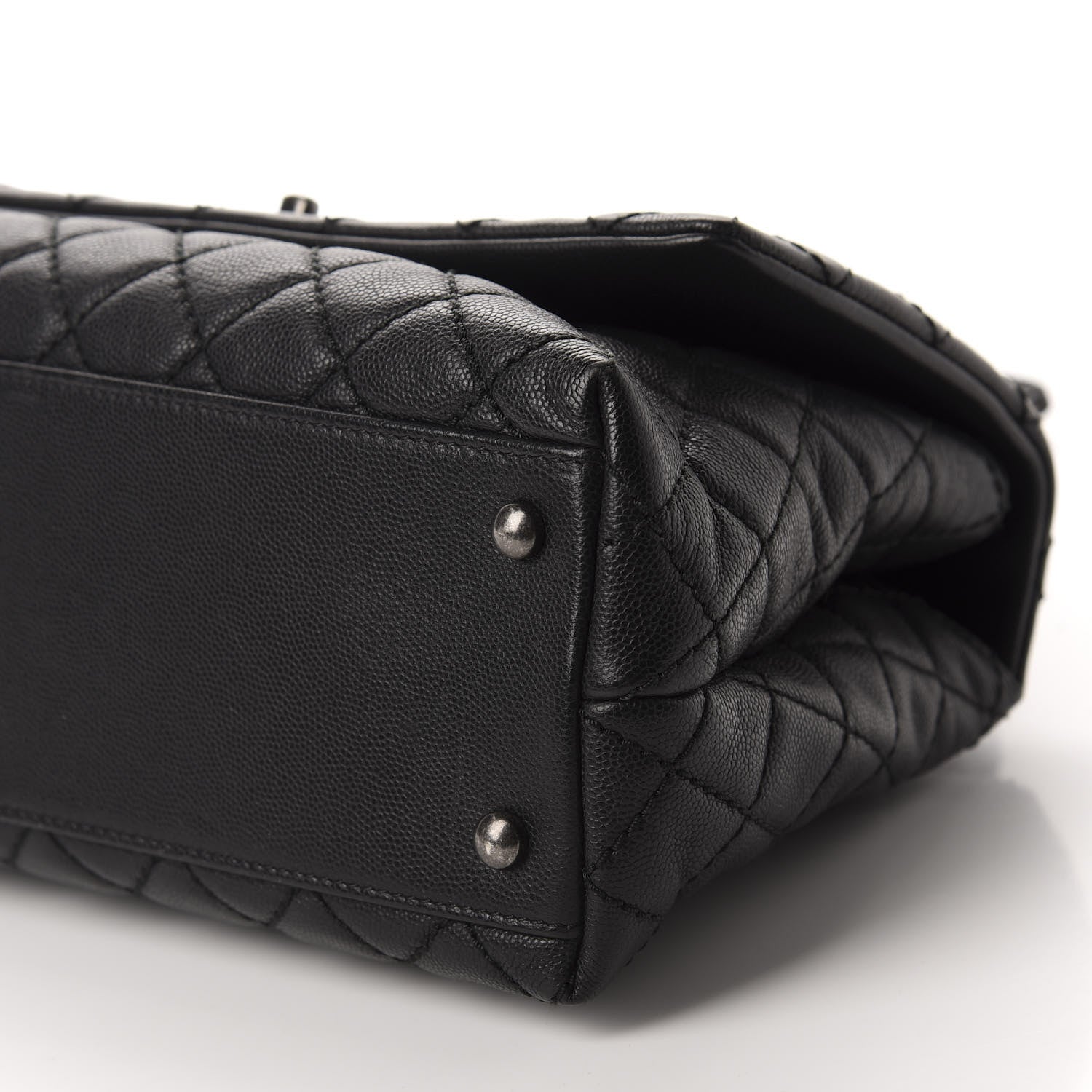 Chanel Caviar Quilted Small Coco Handle Flap Black 7 of 12