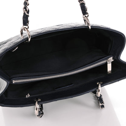 Chanel Caviar Quilted Grand Shopping Tote GST Dark Navy Blue 5 of 7