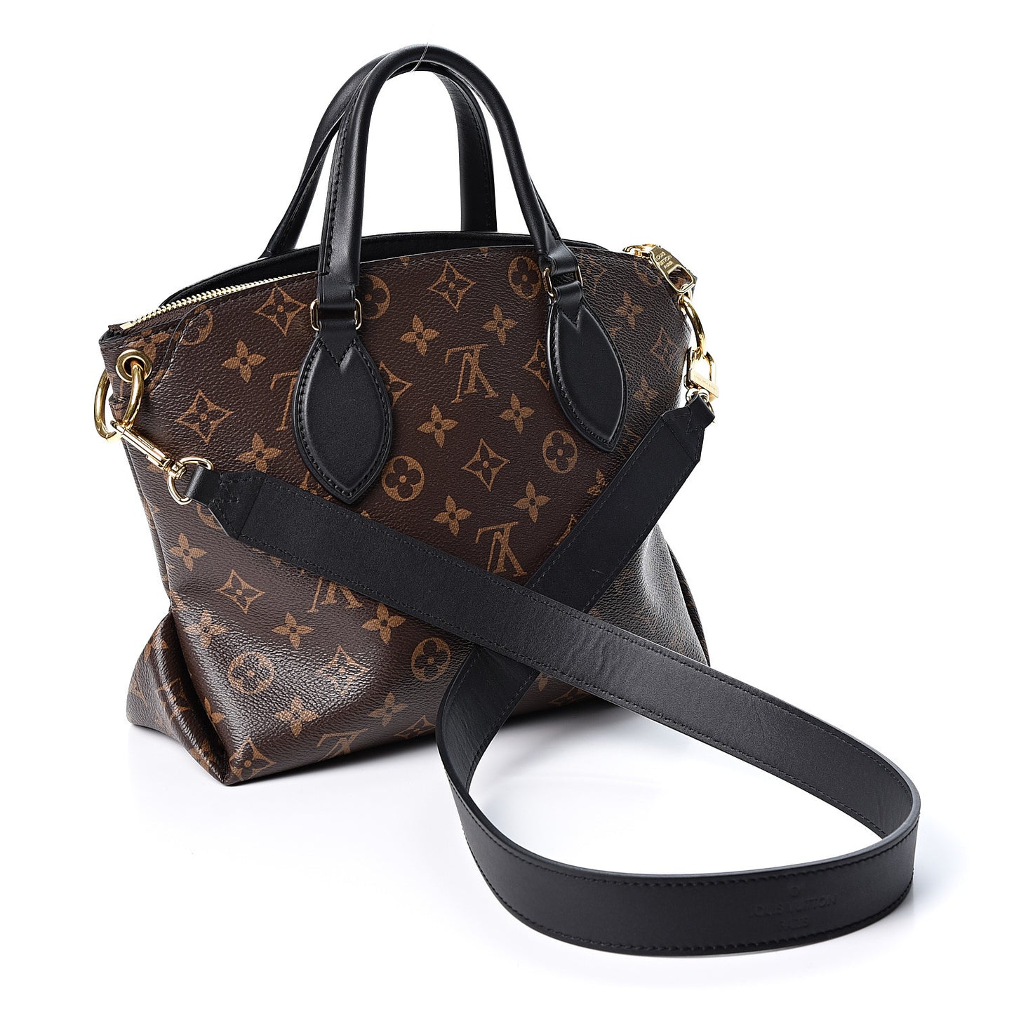 Monogram Flower Zipped Tote PM Black