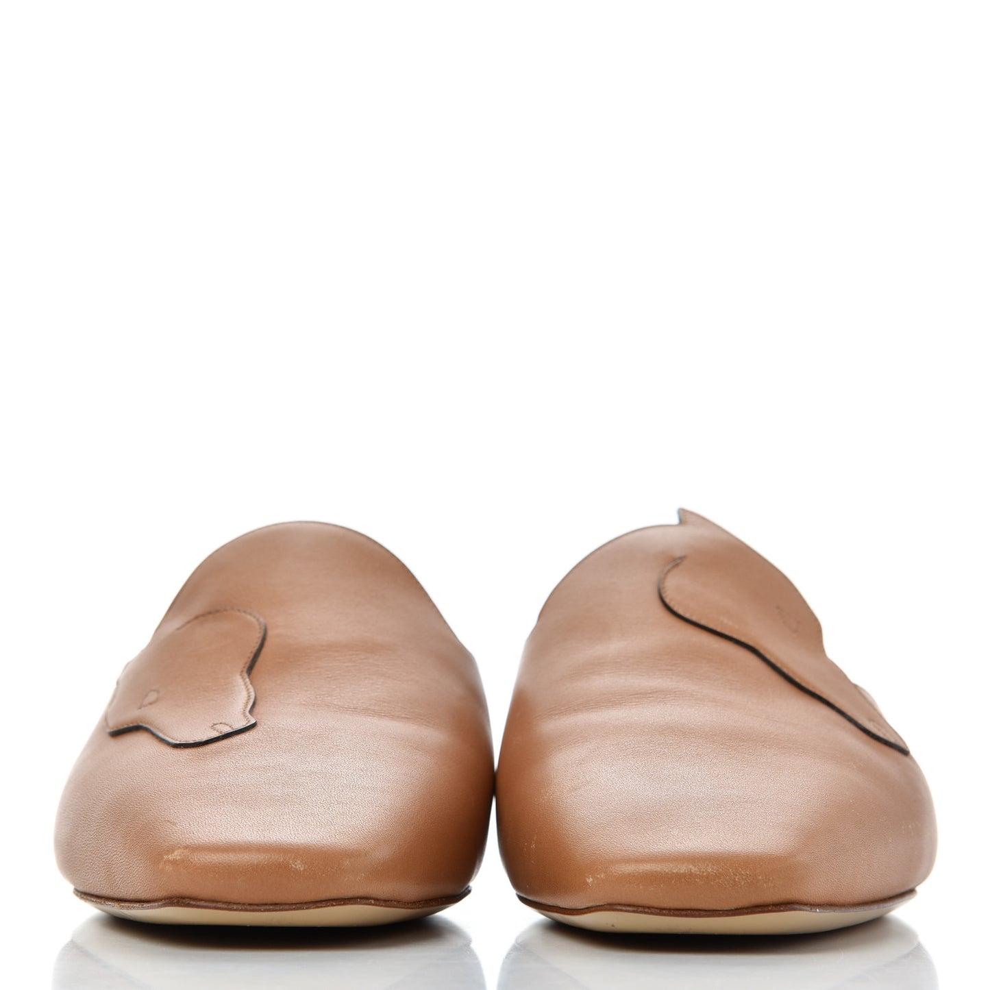 Calfskin Tangeria Mules 37 Naturel
