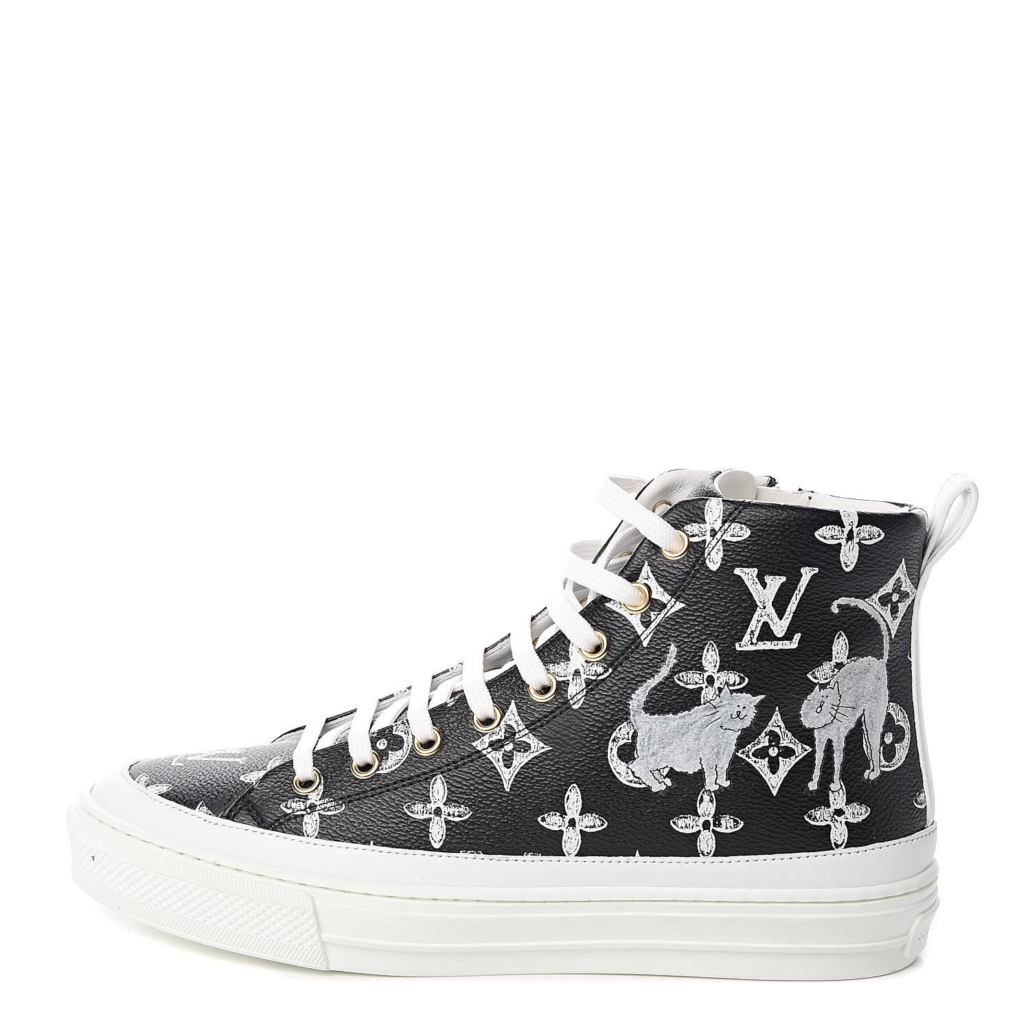 Louis Vuitton Catogram Stellar Sneaker Boots 37.5 Black 1 of 8