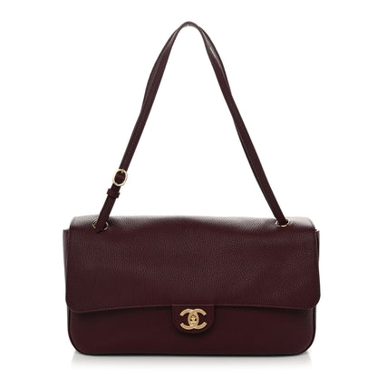 Chanel Grained Calfskin Small Souplissimo Maxi Flap Burgundy 1 of 10