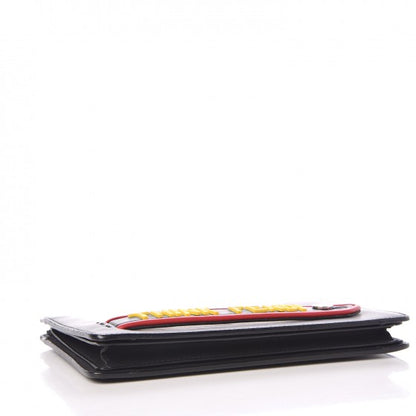 Fendi Calfskin Think Vocabulary Pouch Black 4 of 6