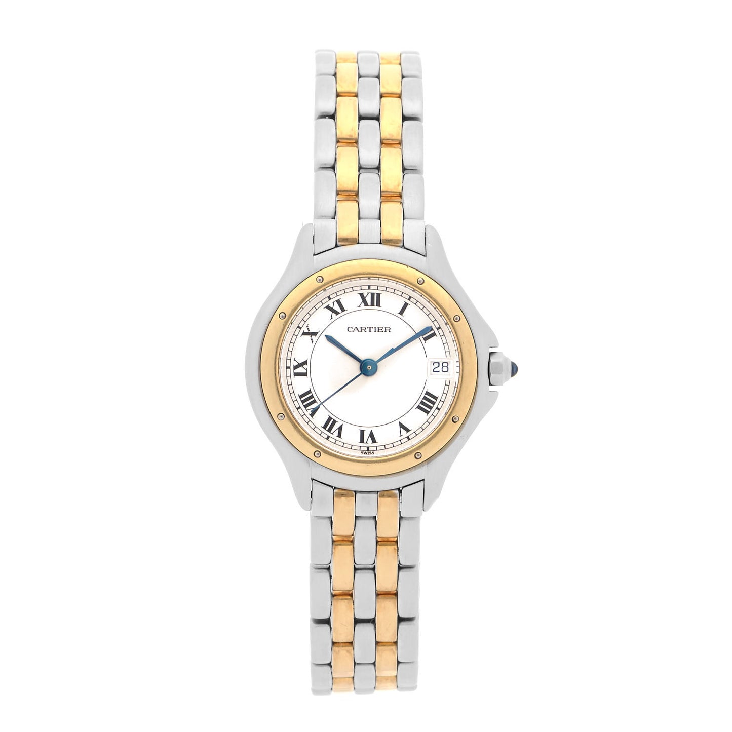 Stainless Steel 18K Yellow Gold 26mm Cougar Quartz Watch