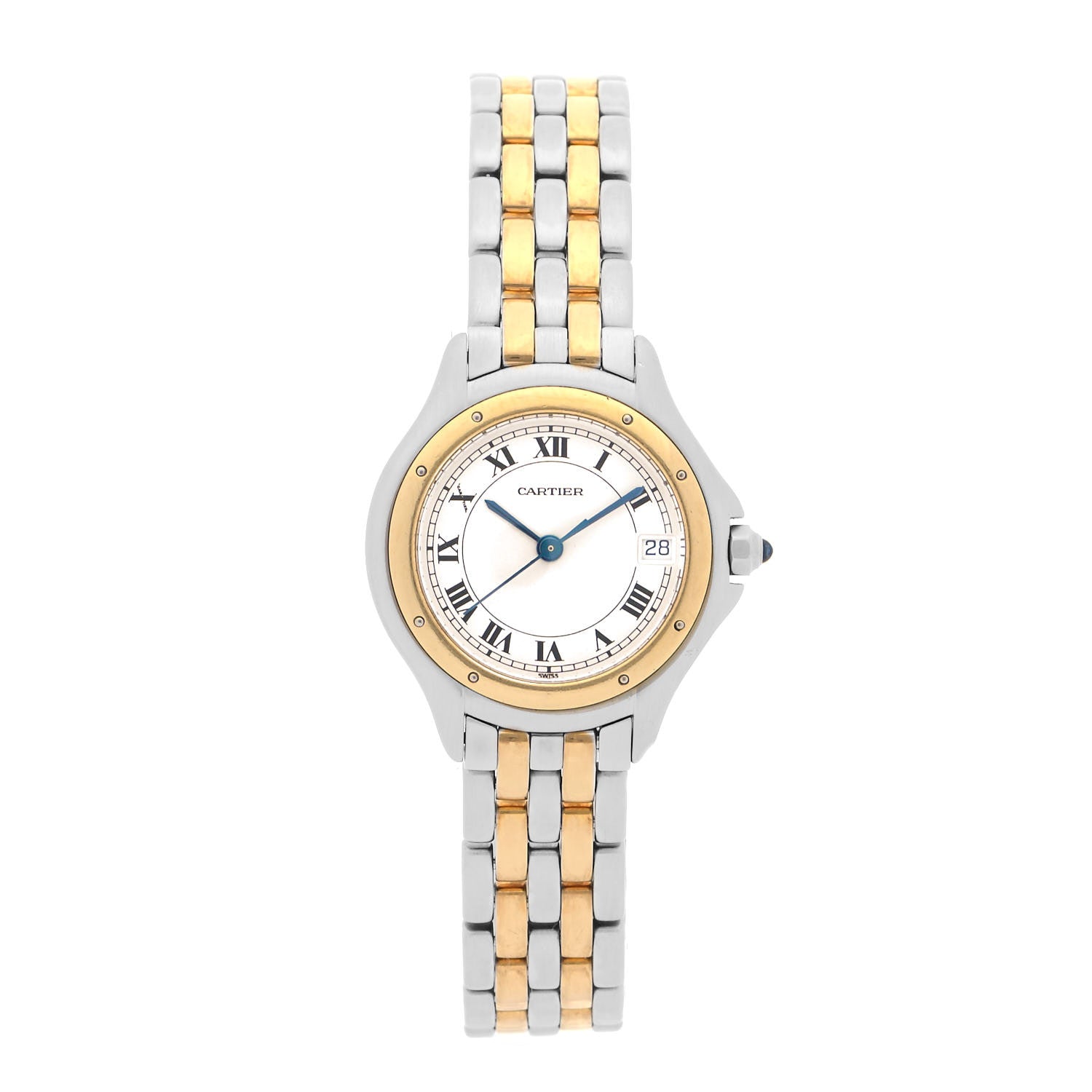 Cartier Stainless Steel 18K Yellow Gold 26mm Cougar Quartz Watch 1 of 5