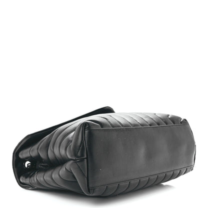 Saint Laurent Calfskin Y Quilted Monogram Monochrome Medium Loulou Chain Satchel Black 4 of 13