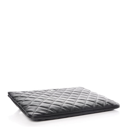 Chanel Caviar Quilted Medium Cosmetic Case Black 4 of 8