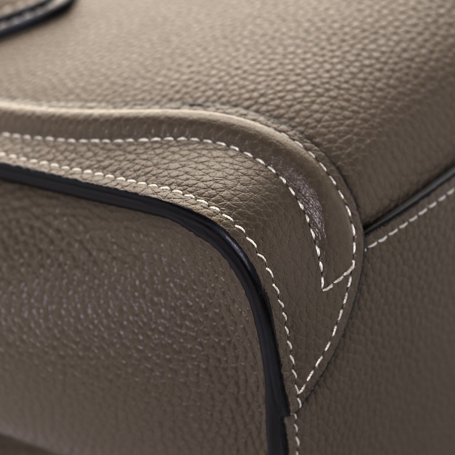 Celine Drummed Calfskin Nano Luggage Souris 11 of 14
