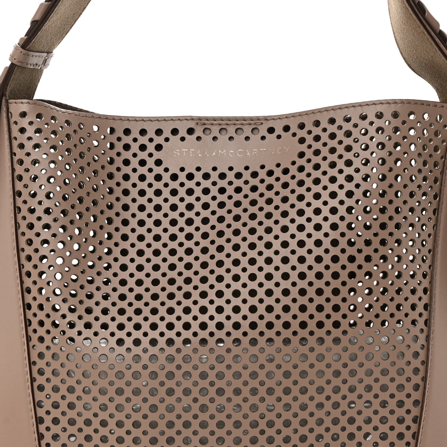 Stella McCartney Alter Nappa Perforated Braided Shoulder Bag Dark Beige 8 of 14