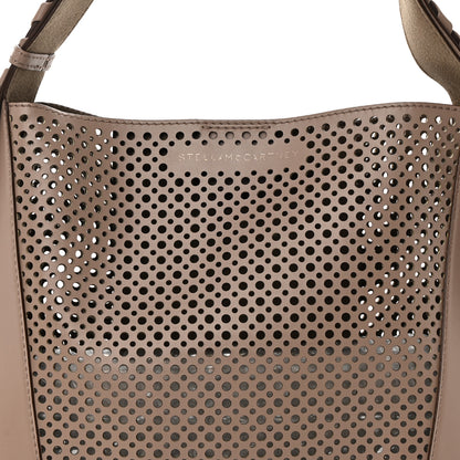 Stella McCartney Alter Nappa Perforated Braided Shoulder Bag Dark Beige 8 of 14
