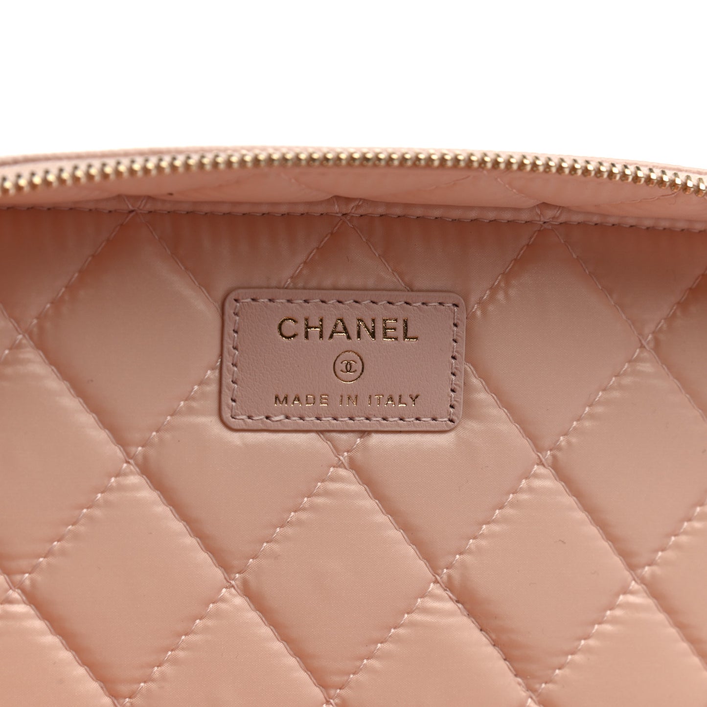Caviar Quilted Large Vanity Pouch Light Pink