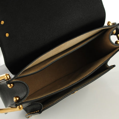 Chloe Calfskin Studded Small Hudson Shoulder Bag Black 7 of 8