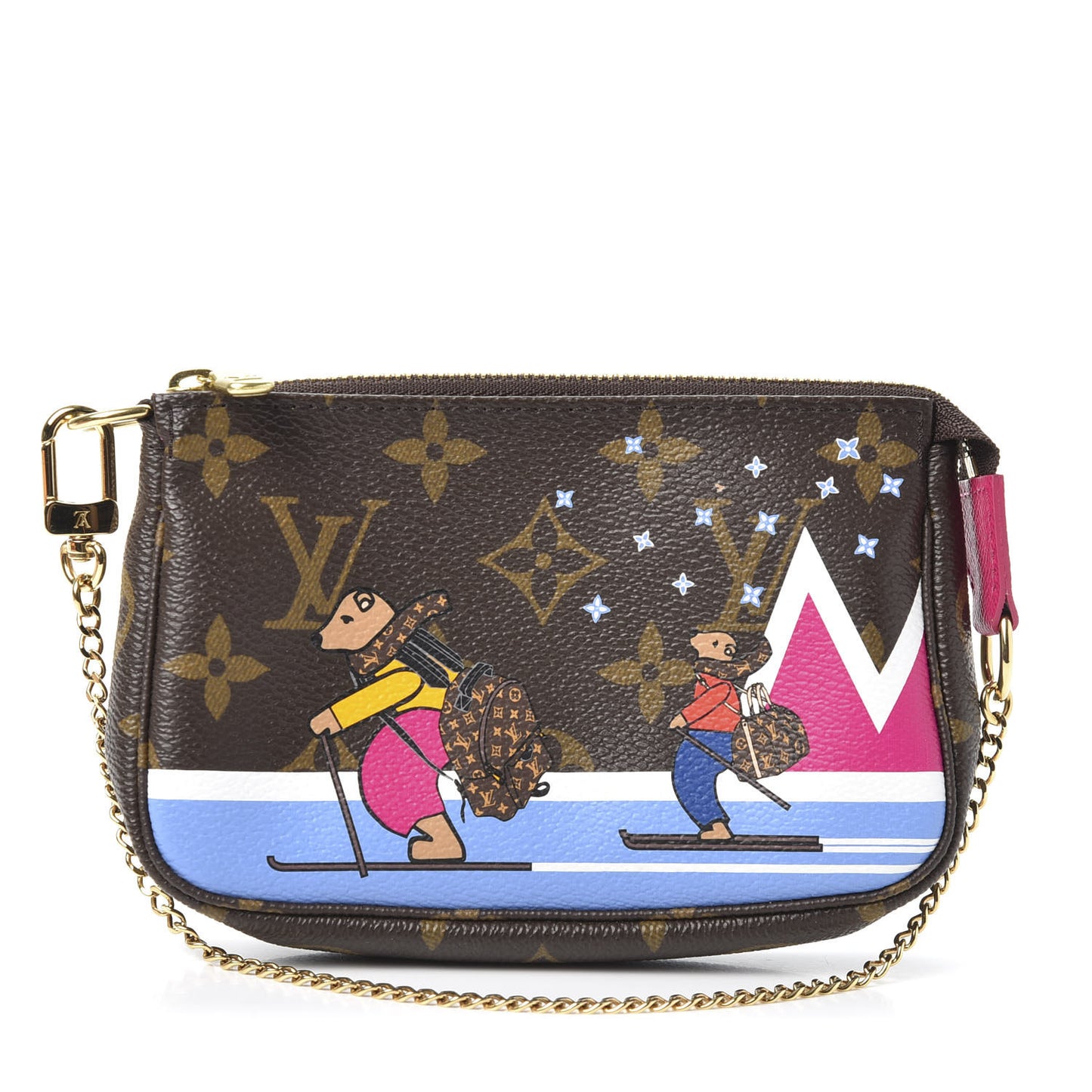 Monogram 2018 Christmas Animation Mini Bears Pochette Accessories