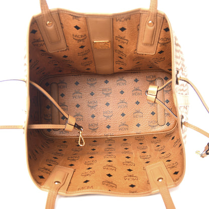 MCM Visetos Medium Liz Reversible Shopper Tote Cognac 7 of 14