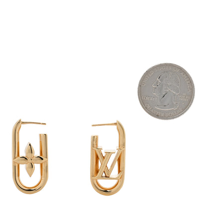 Louis Vuitton Metal My LV Chain Earrings Gold 2 of 4