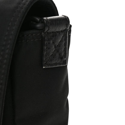 Fendi Econyl Nylon Cuoio Romano Monochrome Medium Baguette Messenger Bag Black 11 of 12