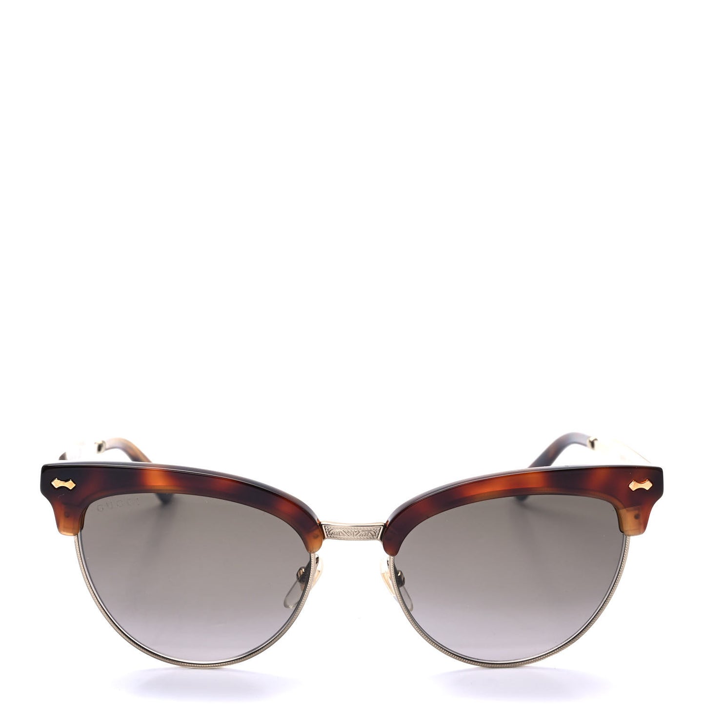 Acetate Damascato Cat Eye Sunglasses GG0055S Tortoise Gold