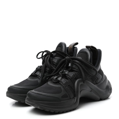 Louis Vuitton Calfskin Technical Nylon LV Archlight Sneakers 37 Black 3 of 10