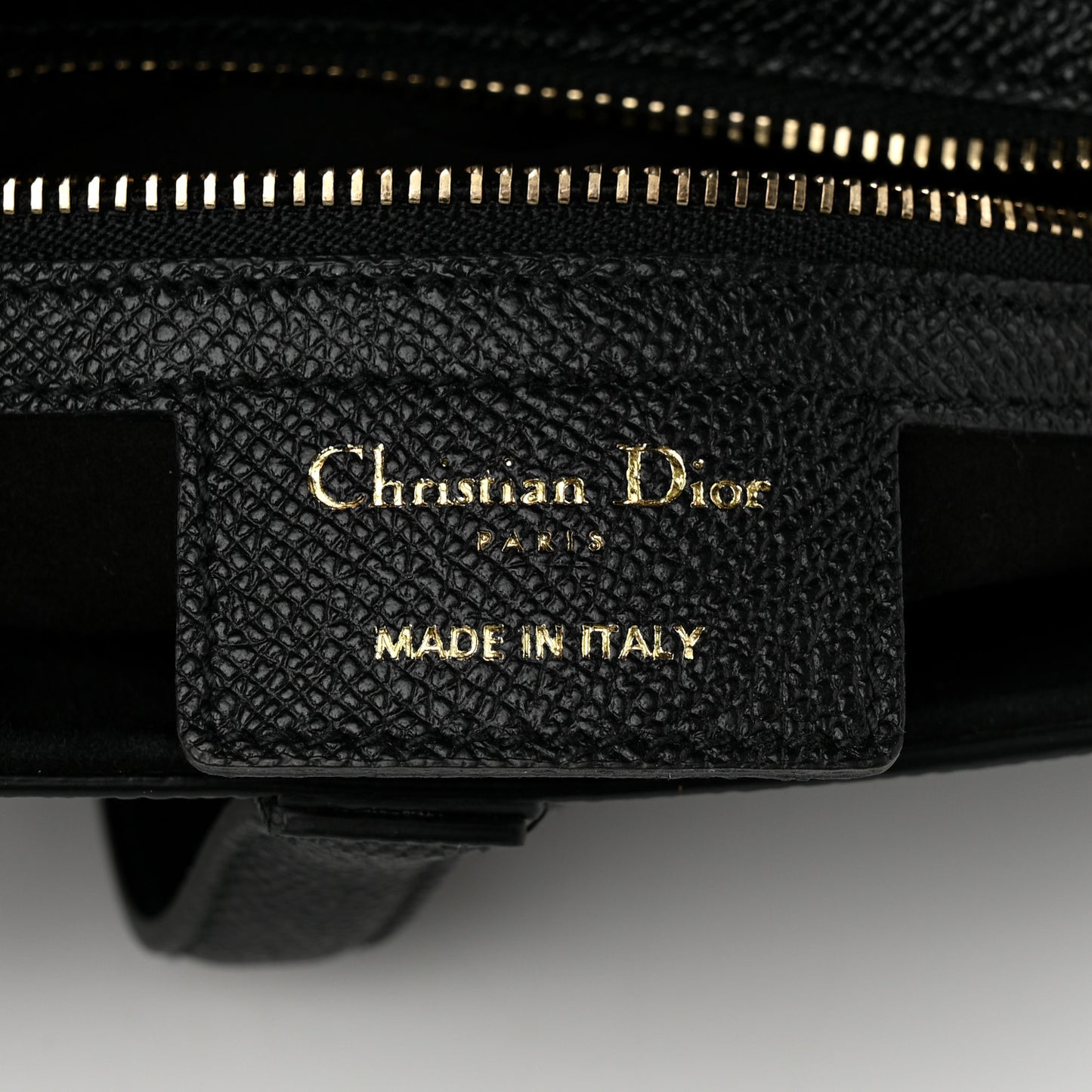 Grained Calfskin Saddle Bag Black