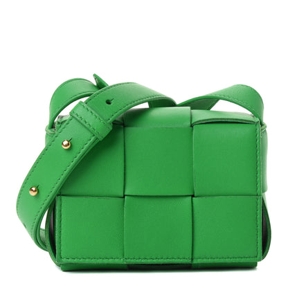 Bottega Veneta Lambskin Maxi Intrecciato Extra Mini Cassette Crossbody Bag Parakeet 1 of 4