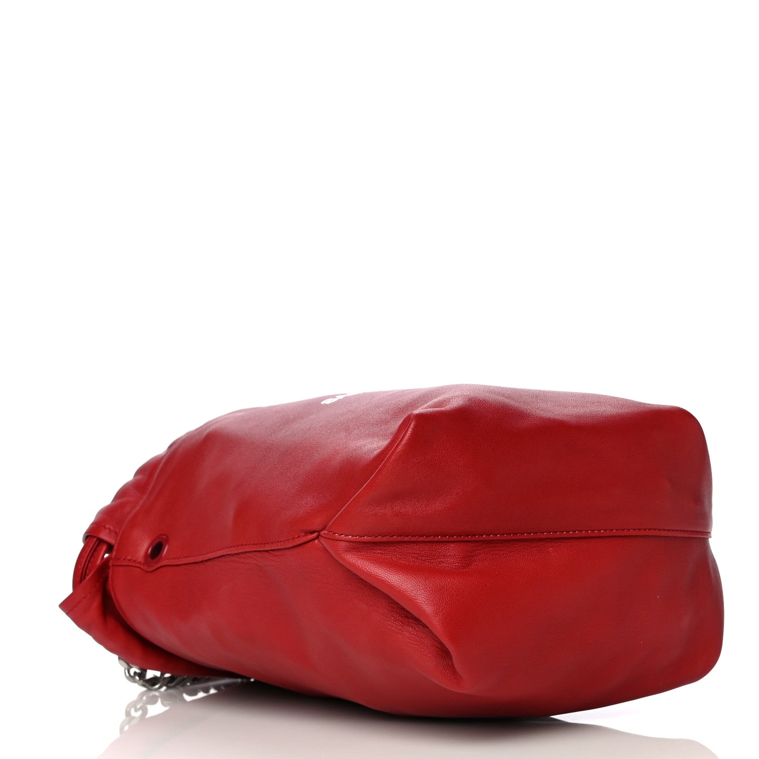 Saint Laurent Lambskin Small Teddy Bucket Bag Red 4 of 16