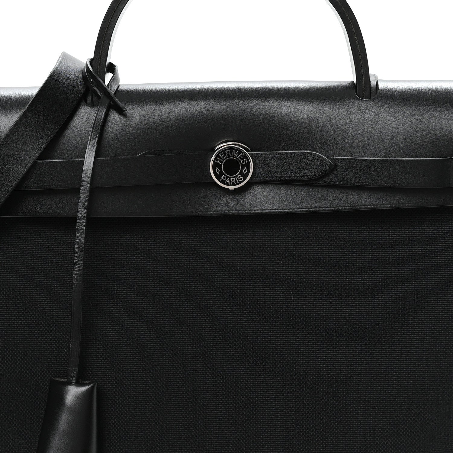 Hermes Military Toile Vache Hunter Herbag Zip PM 31 Black 9 of 12