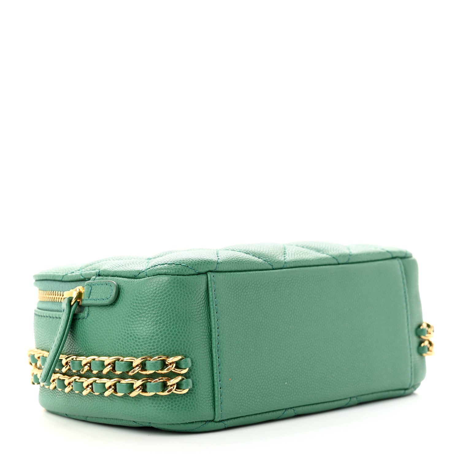 Chanel Caviar Quilted Mini CC You Camera Case Dark Green 4 of 10