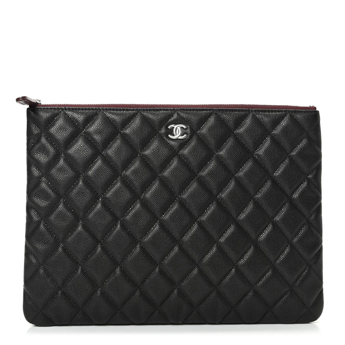 Caviar Quilted Medium Cosmetic Case Black