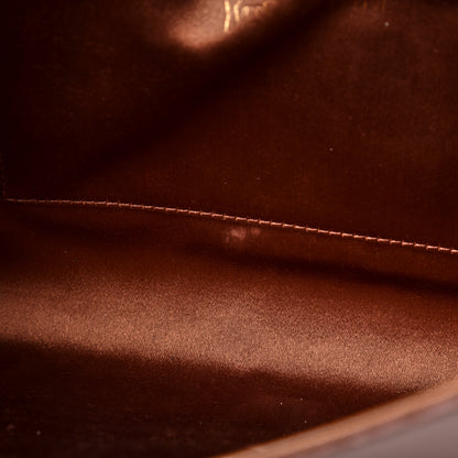 Saint Laurent Textured Patent Calfskin Large Belle De Jour Clutch Tobacco 9 of 9