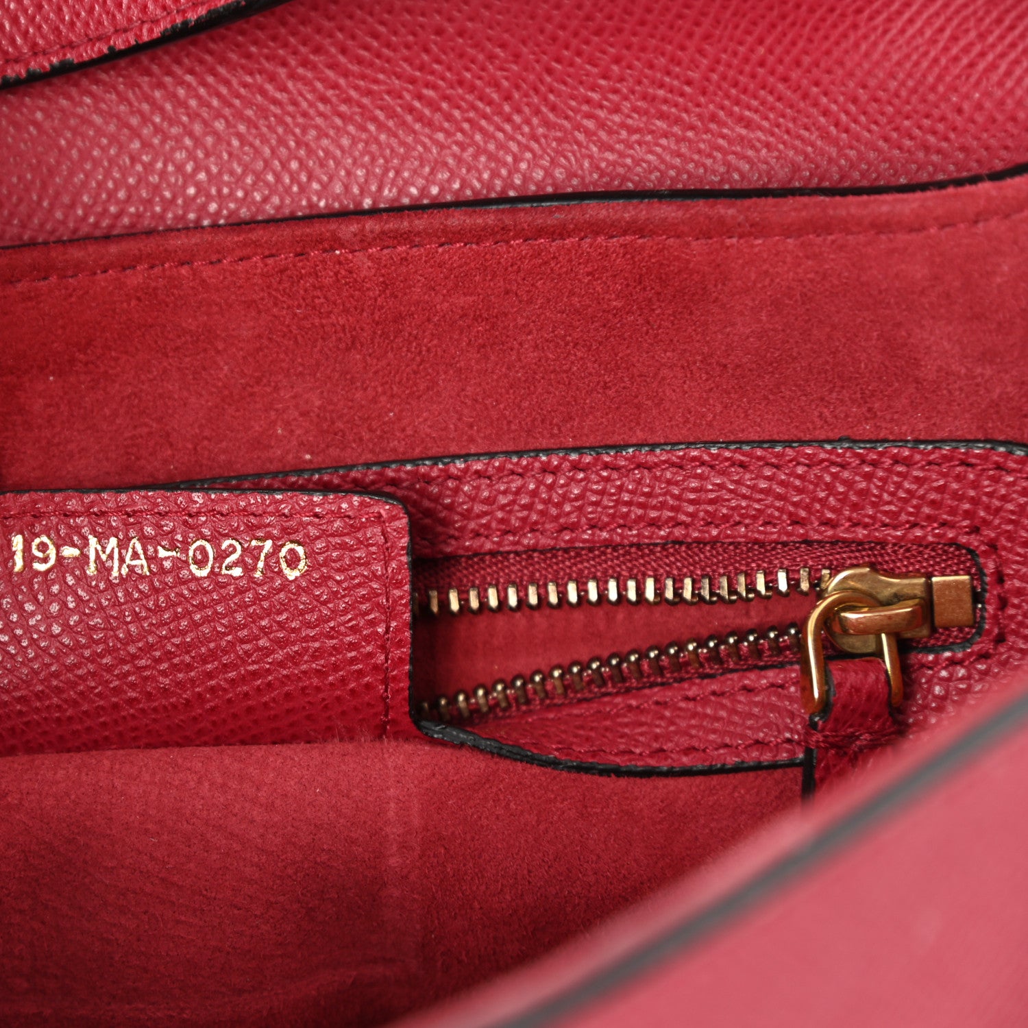 Christian Dior Grained Calfskin Saddle Bag Burgundy 7 of 14