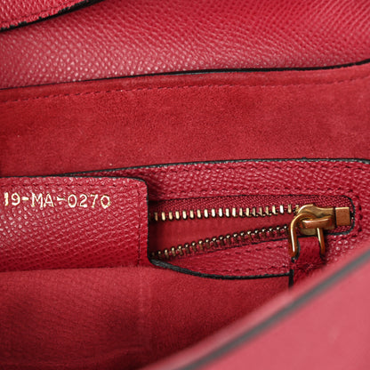 Christian Dior Grained Calfskin Saddle Bag Burgundy 7 of 14