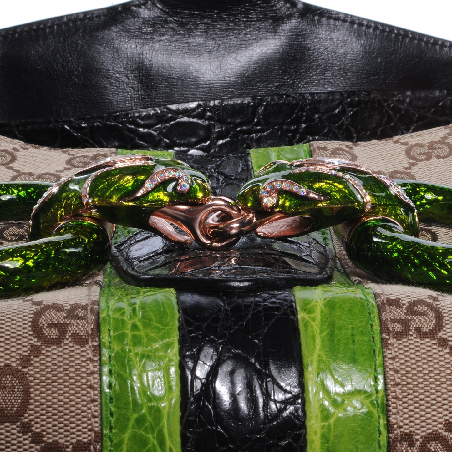 Monogram Crocodile Web Tom Ford Dragon Flap Bag