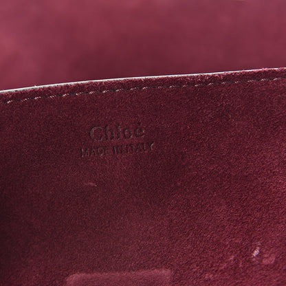Chloe Suede Smooth Calfskin Drew Shoulder Bag Dark Purple 6 of 9