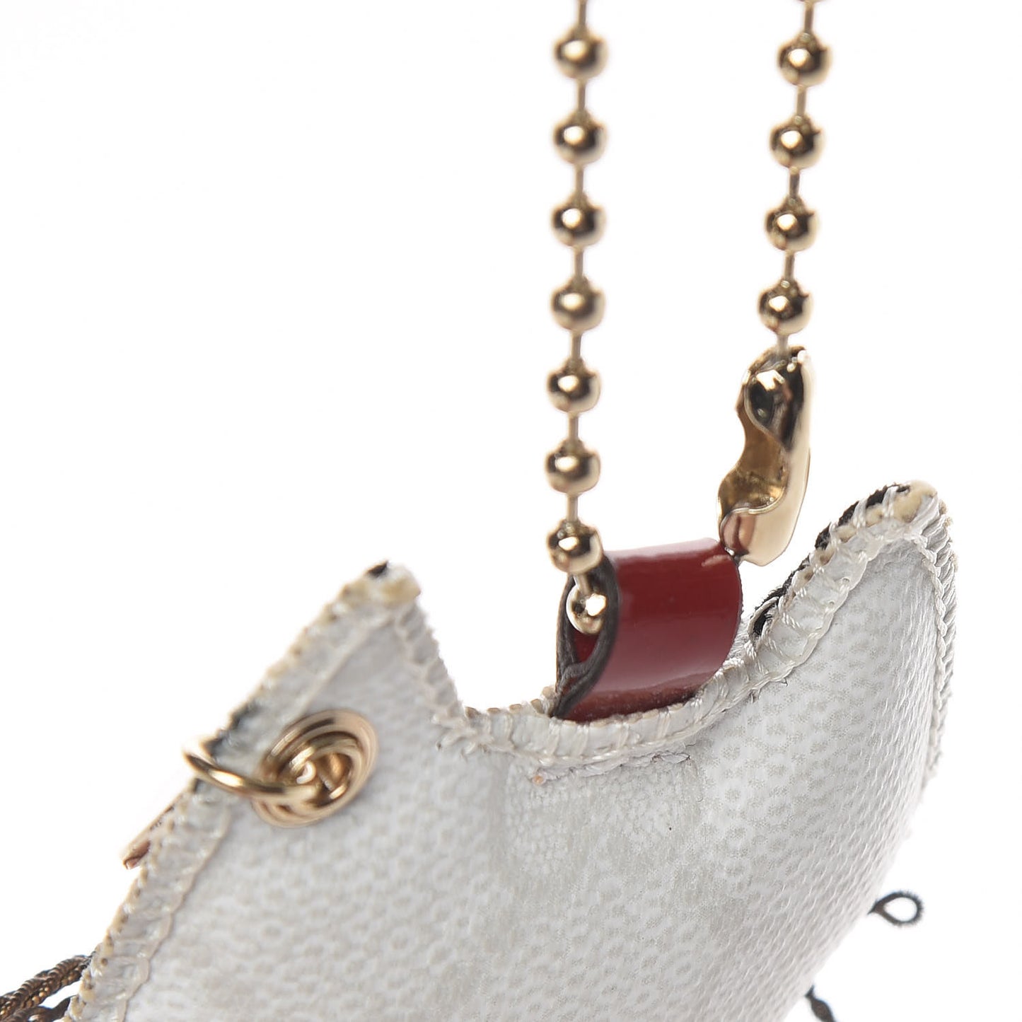 GG Supreme Monogram Animal Key Charm White