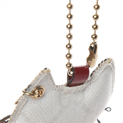 Gucci GG Supreme Monogram Animal Key Charm White 3 of 6