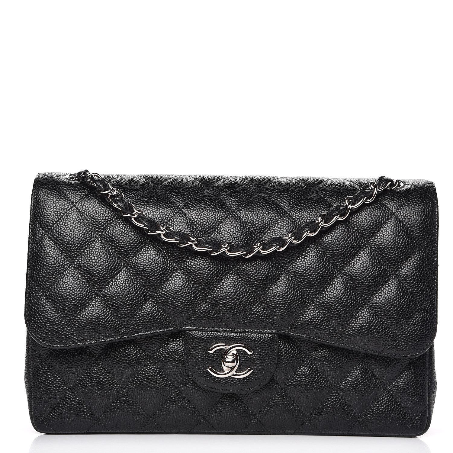 Chanel Caviar Quilted Jumbo Double Flap Black 1 of 9