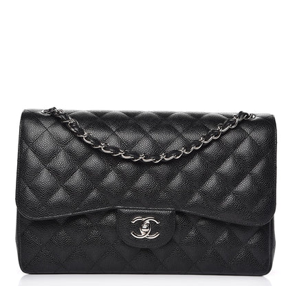 Chanel Caviar Quilted Jumbo Double Flap Black 1 of 9