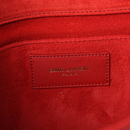 Saint Laurent Calfskin Classic Y Ligne Clutch Red 6 of 7