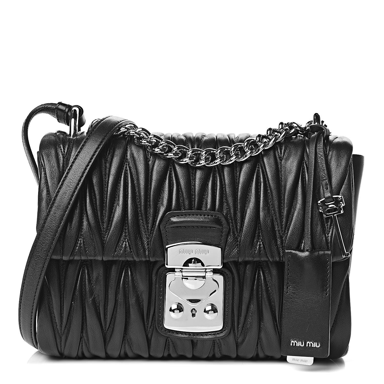 Miu Miu Nappa Matelasse Flap Black 1 of 13