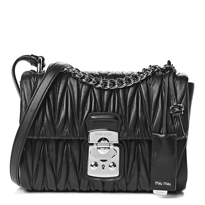 Miu Miu Nappa Matelasse Flap Black 1 of 13