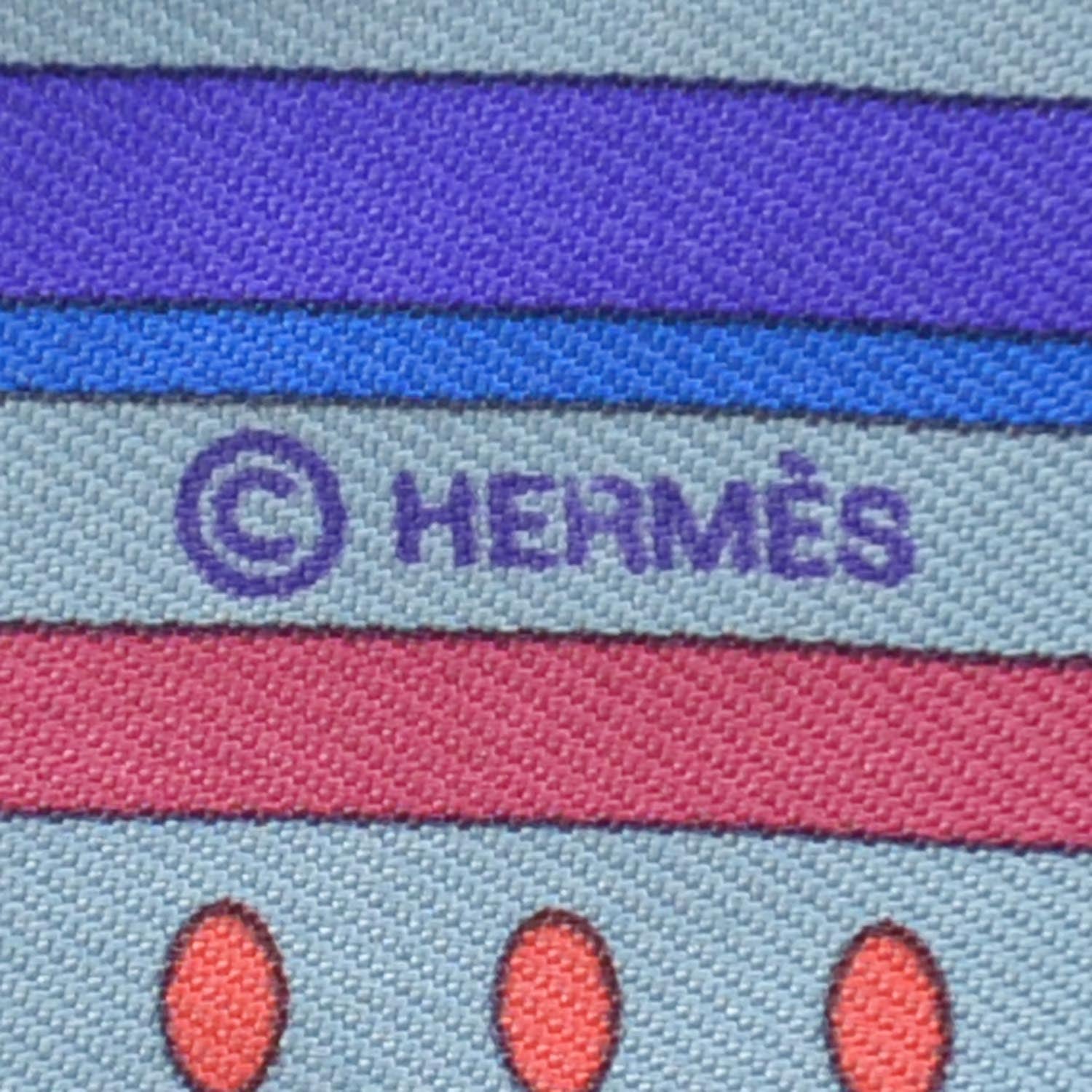 Hermes Silk Sequences Twilly Scarf Bleu Glacier 5 of 5